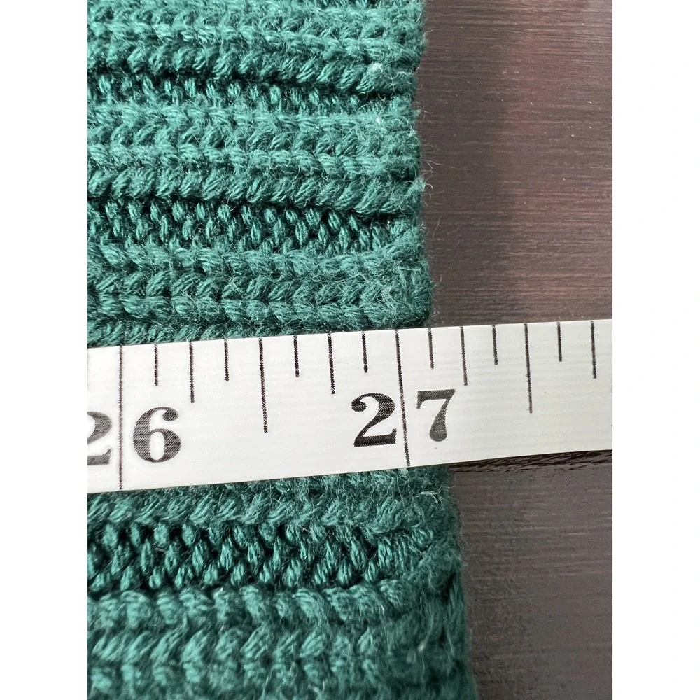 VTG EDDIE BAUER Fair Isle Sweater Green‎ XL Made in UK Cotton Crew Neck - Picture 9 of 9